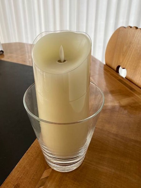 2 LED Echtwachs Kerzen Luminara real Flamme