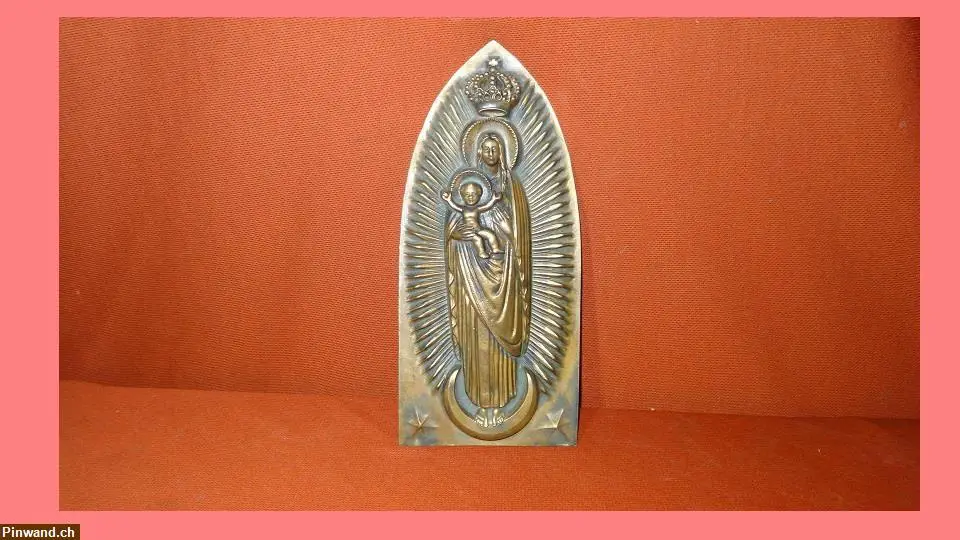 Guss Eisenplatte Maria mit Kind zu verkaufen