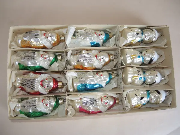 12 Stück Christbaumschmuck CLOWN Mädchen Weihnacht