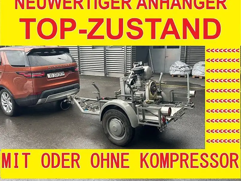 Neuwertiger Zivilschutzanhänger mit SULZER-KOMPESSOR Top-Zus