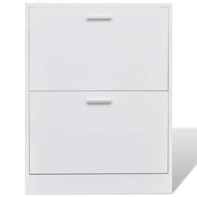 Weisser Holz-Schuhschrank mit 2 SKU:241242