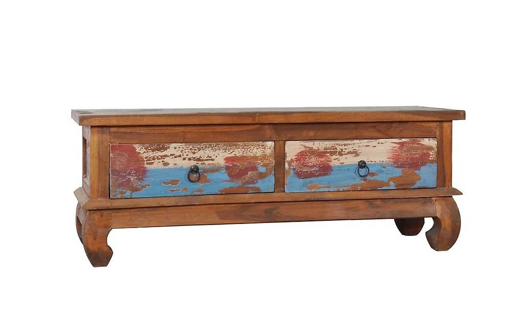 TV-Schrank 110x35x40 cm Teak Altholz