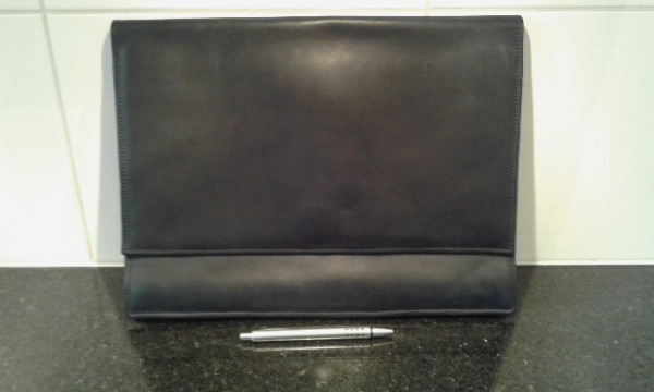 Collegemappe Aktenmappe Notebook Laptop Tasche aus Leder