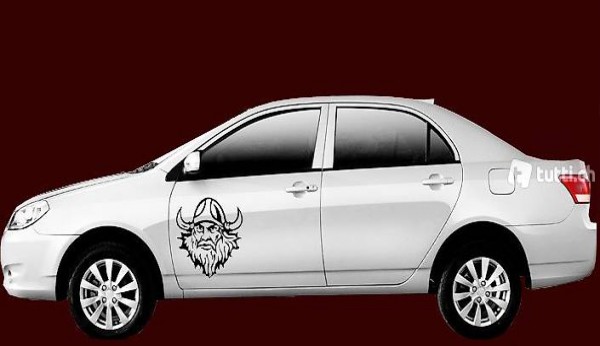  Autoaufkleber in verschiedenen Farben und Grössen