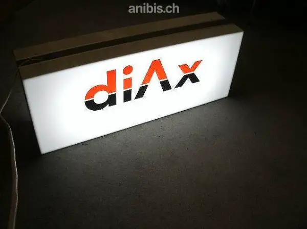 Aus Ladenauflösung Neue Reklamentafel beidseitig beleucht