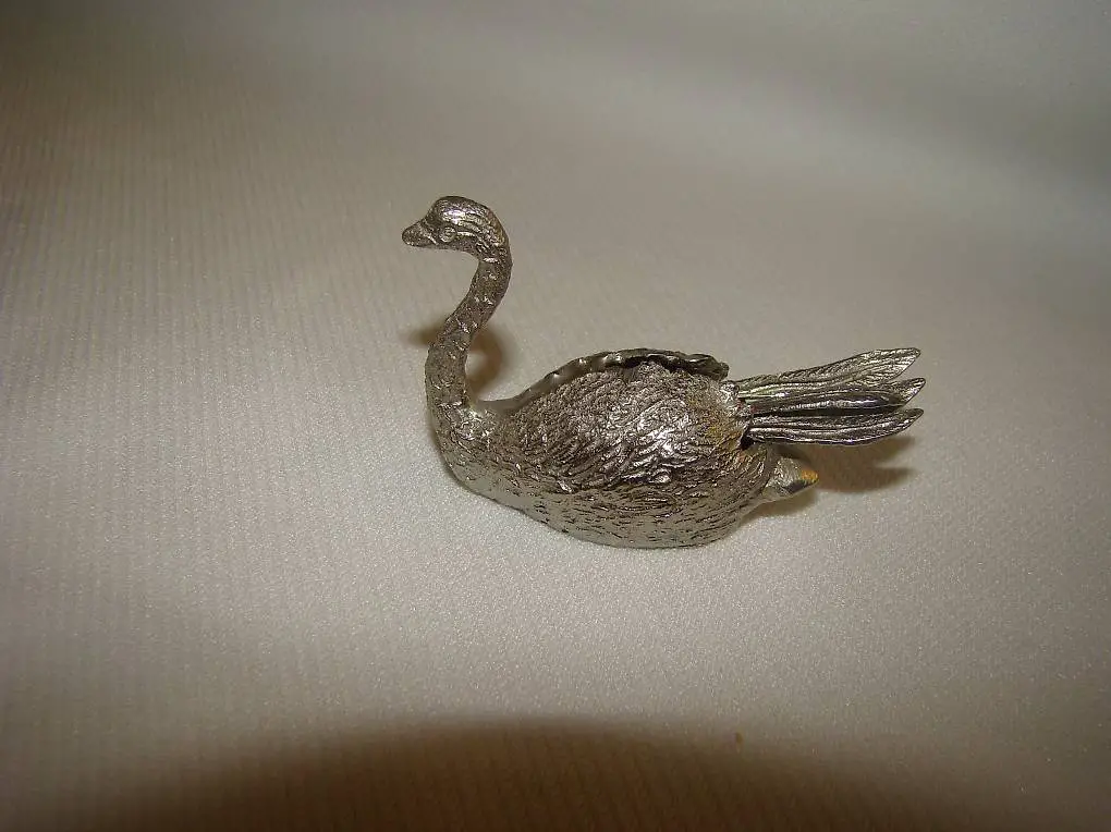 Schwan Spiesschenhalter Silberfarben mit 5 Picks