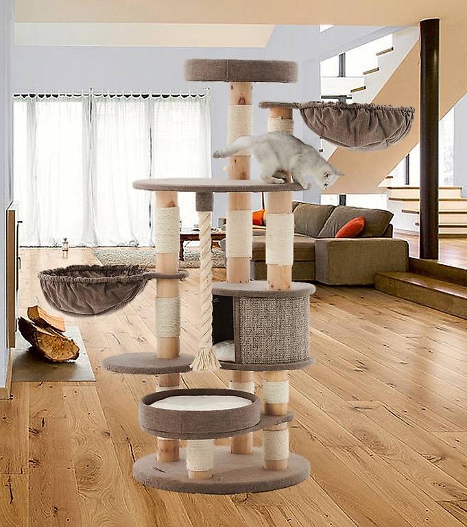 massivholz katzenbaum kratzbaum top modern & neuheit