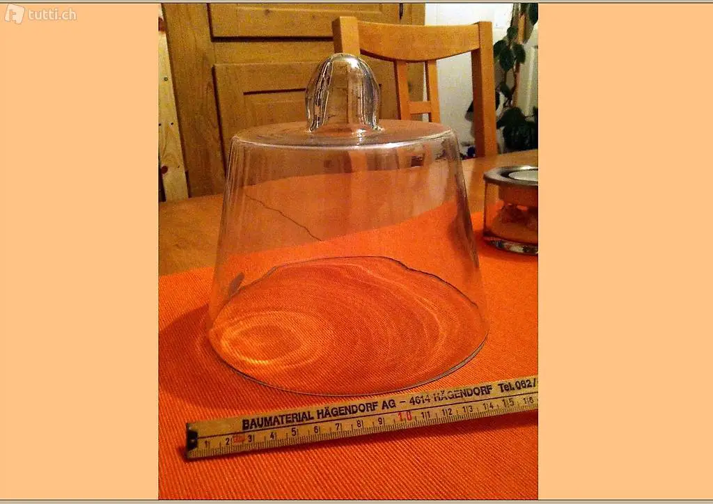 Glashaube, Haube für CupCakes, Käseglocke, etc