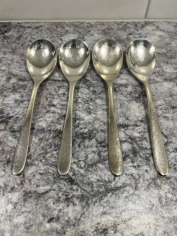 4 Silber Swissair Esslöffel