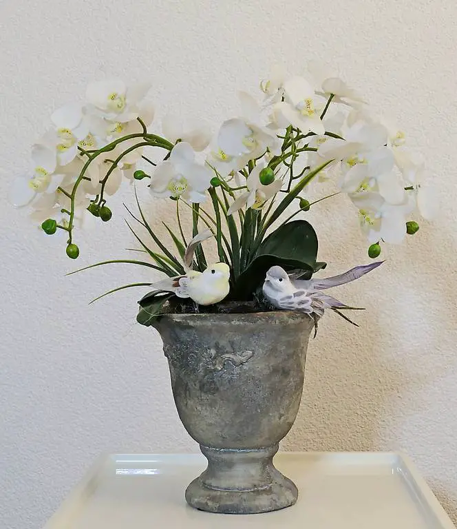 Kunstpflanze Orchidee Weiss