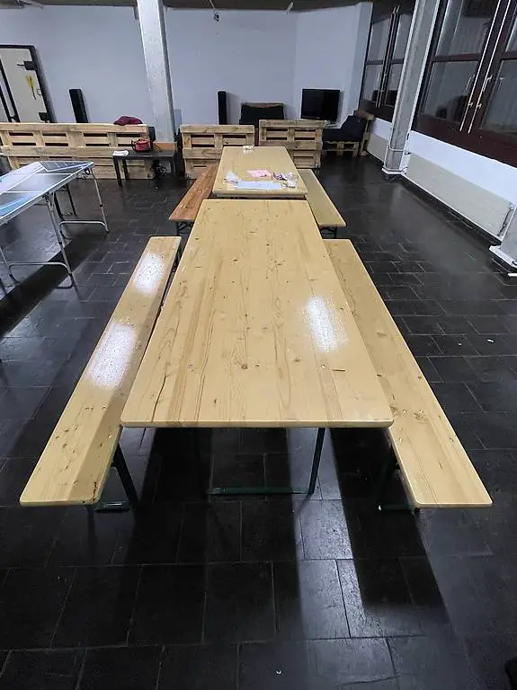 Festbank (Tisch 1x Bank 2x)