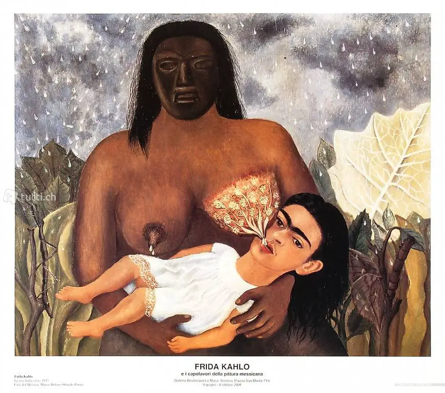  Stampa d"arte - Frida Kahlo - La mia balia ed io, 1937