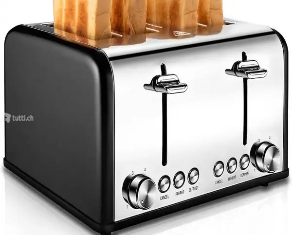  Toaster 4 Scheiben 1650W Edelstahl