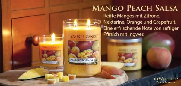 Yankee Candle Mango Peach Salsa medium Jar
