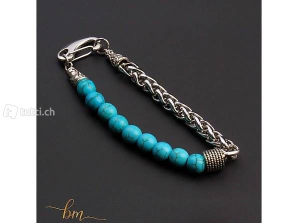  Männer schützen Armband Türkisblau
