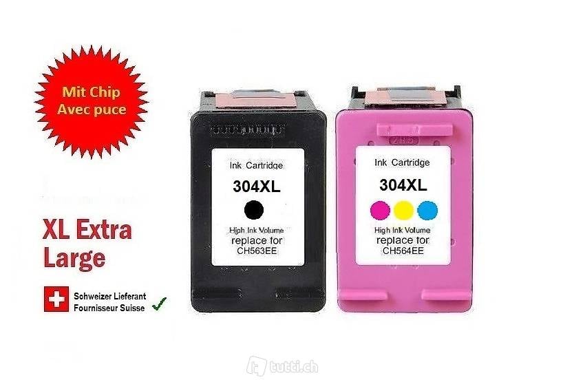  2x Druckerpatronen kompatibel HP-304 XL / HP304 XL
