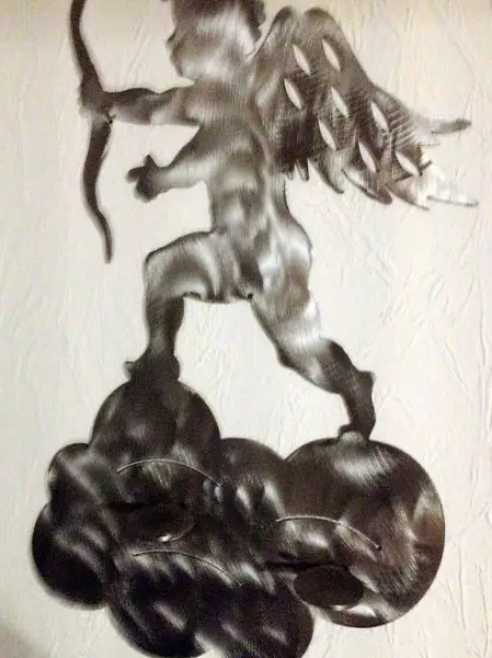 2 Wand Engel Chromstahl.