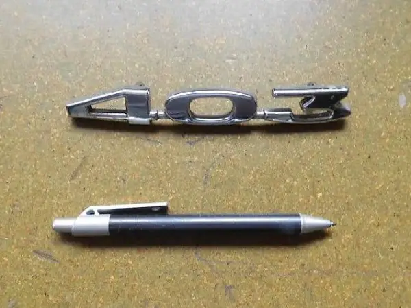 Emblem Signet Schriftzug 403 für Peugeot Oldtimer