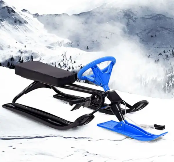 Schlitten Bob Schwarz und Blau