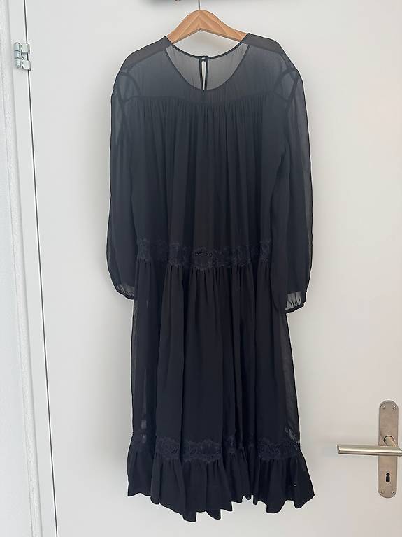 Seidenkleid von Max Mara, schwarz, Grösse 34