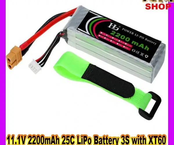  11.1V 2200mAh 25C LiPo Batterie 3S mit X