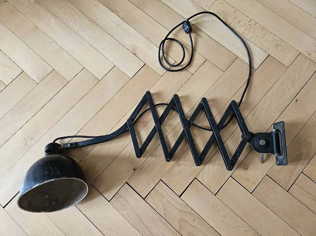 Grosse alte Scherenlampe ca. 50er oder 60er Jahre