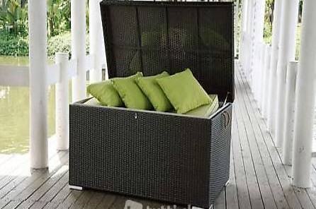 Livraison gratuite / Boîte de rangement à coussins noir