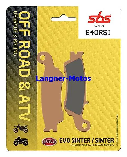 bremsbelag sbs 840 rsi yamaha wr f 450 fantic xef 250