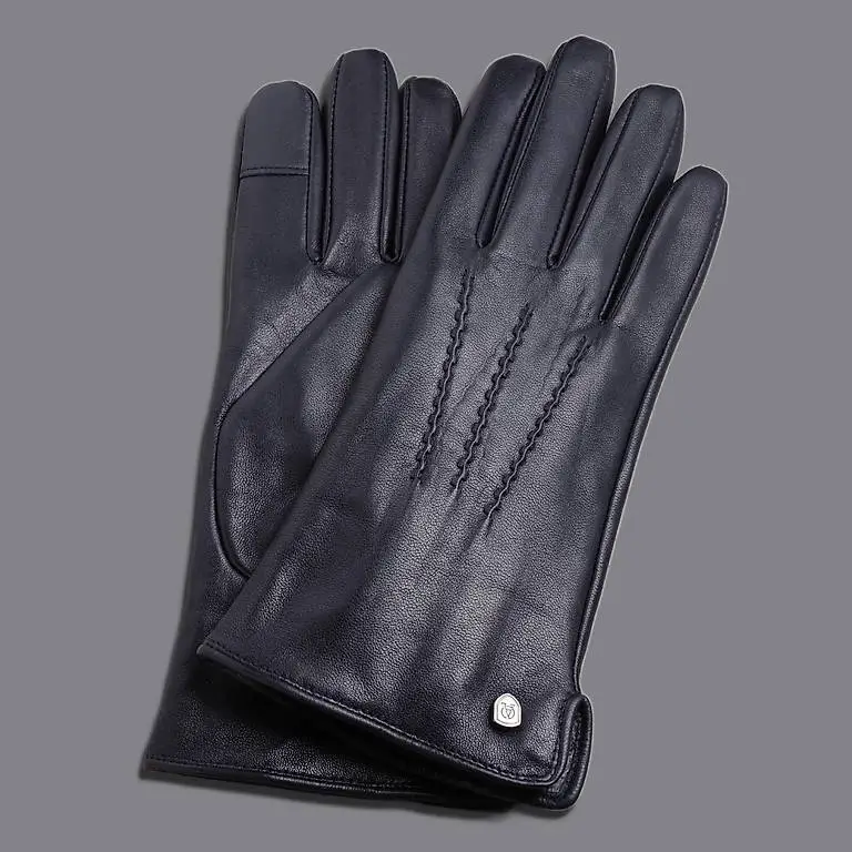 Damen Lederhandschuhe mit Smartphone Funktion