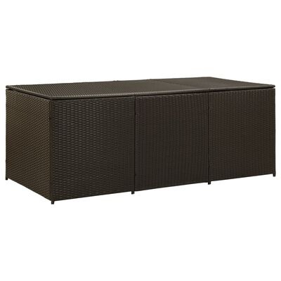 vidaXL Gartenbox Poly Rattan 180x90x70 cm BraunSKU:46478
