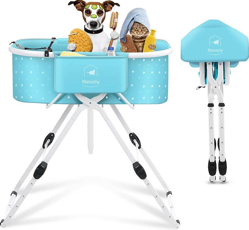Flaruziy Hundebadewanne, Erhöhte Haustierbadewanne, 5 Höhen