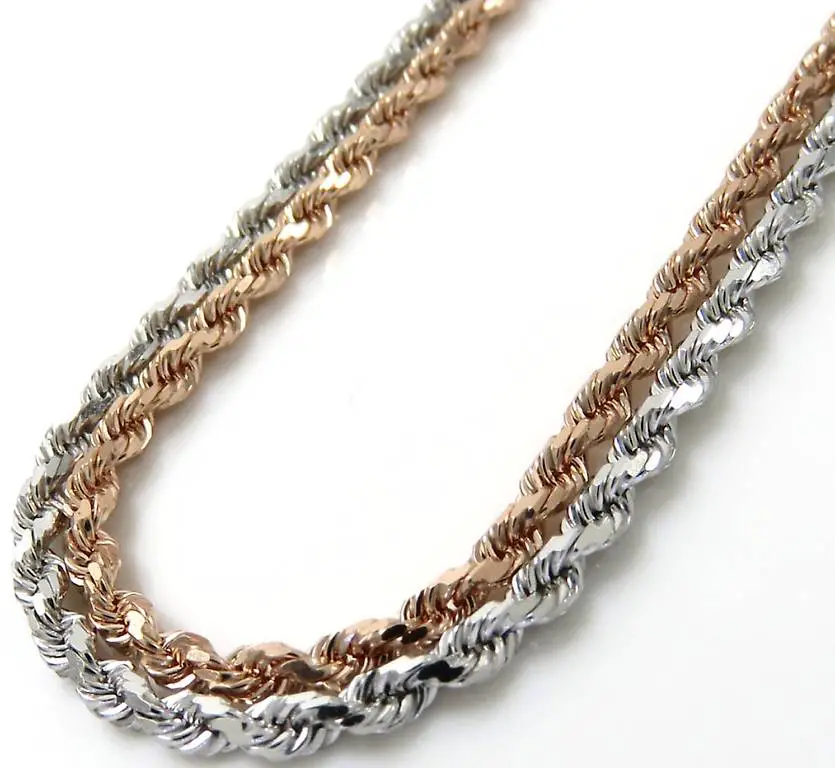 Goldkette - Rope Chain - 10K - Vollgold Rosé