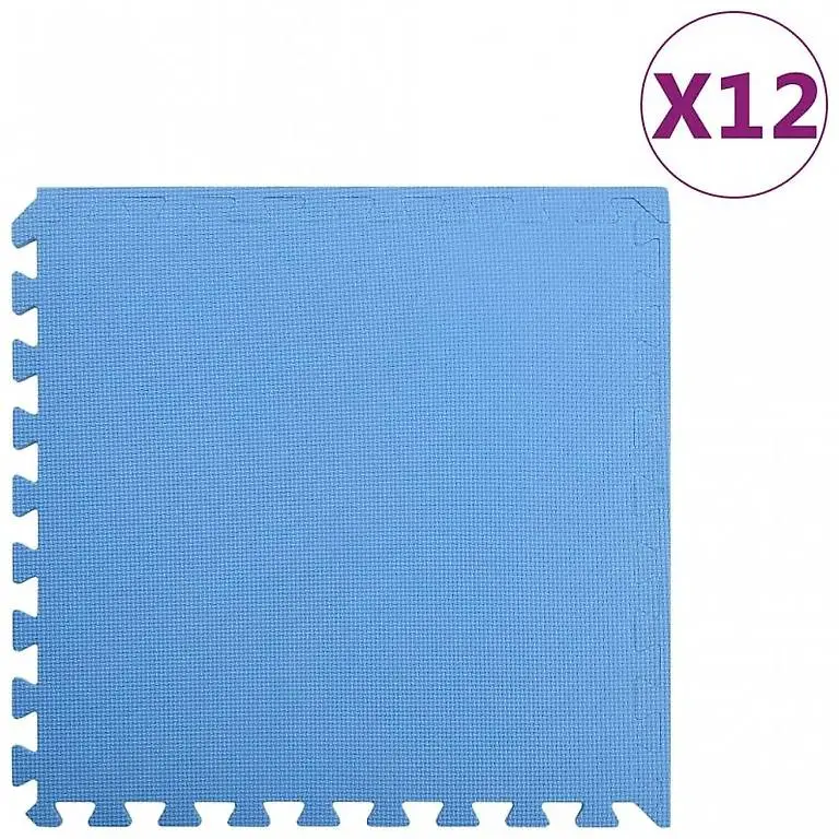 NeuBodenmatten 12 Stk. 4,32 m² EVA-Schaumstoff Blau