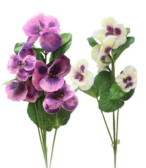 Seidenblume Stiefmütterchen 4Stk.