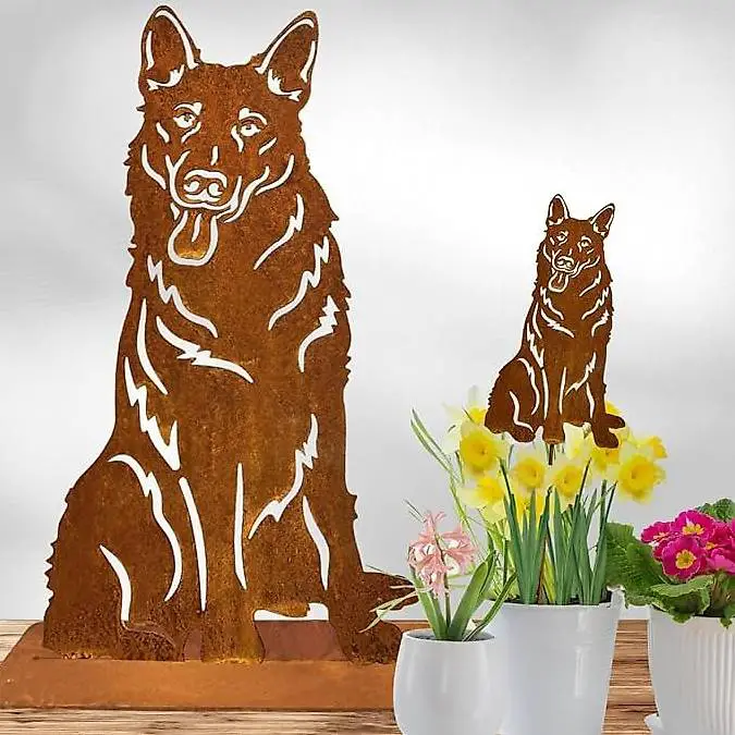 Rostfigur Hund 75x30x20cm