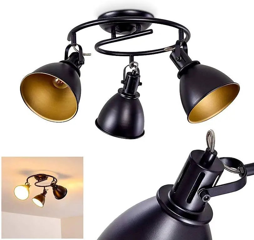 Deckenleuchte, spiralförmige Deckenlampe aus Metall