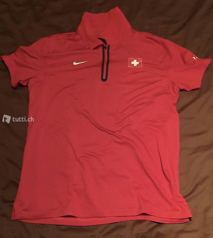 Roger Federer polo Nike Suisse coupe davis 2014