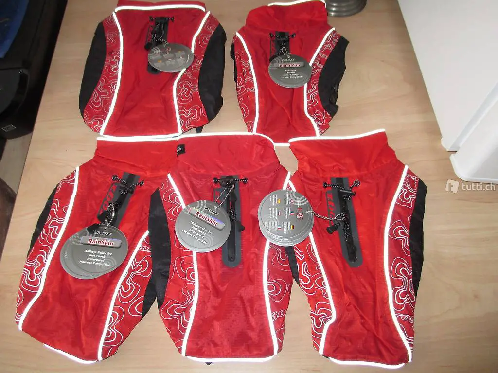 Rogz Rain Skin Mantel Rot Rückenlänge 25cm Fabrikneu