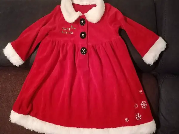 Weihnachts Kleid Elf x-mas 80 rot