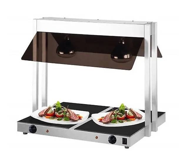 Warmhalteplatte mit 2 Wärmelampen NEU