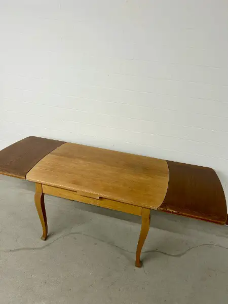 Vintage Ausziehtisch Eiche massiv Esstisch Tisch Holz