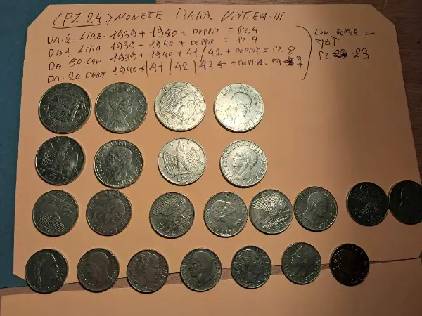 Pz 34 monete Italia . Re Vitt .Emm .III
