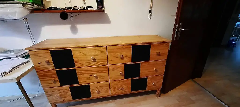 Cassettiera doppia in legno