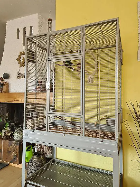 Vogelkäfig NEU mit 2 Agapornis