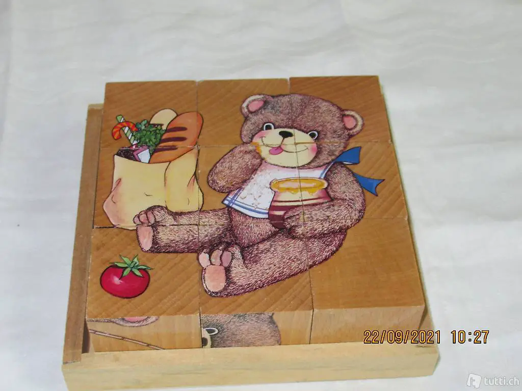Holzpuzzle Würfelpuzzle von 1950