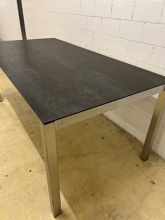 NEUER 180 -240x90cm Ausziehtisch Keramiktisch mit Edelstahl