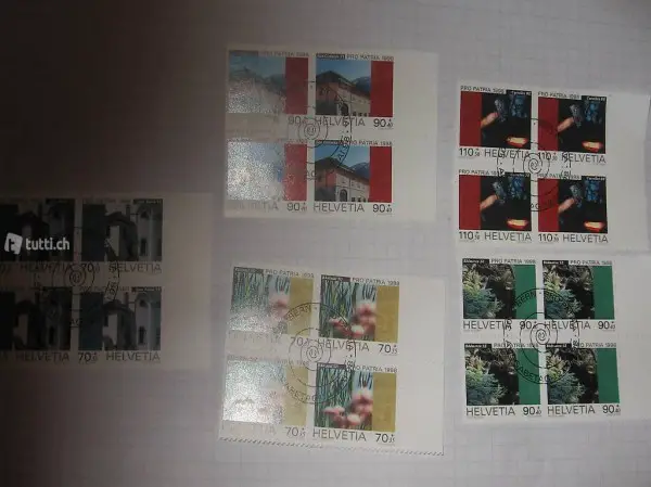 Briefmarken Pro patria 1996-1999 4erblock