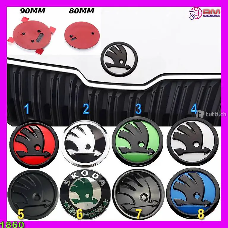  Skoda Vorne Hinten Emblem 80/90