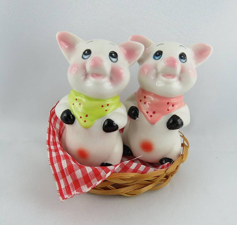SALZ - und PFEFFERSTREUER - lustige Schweinchen - Keramik