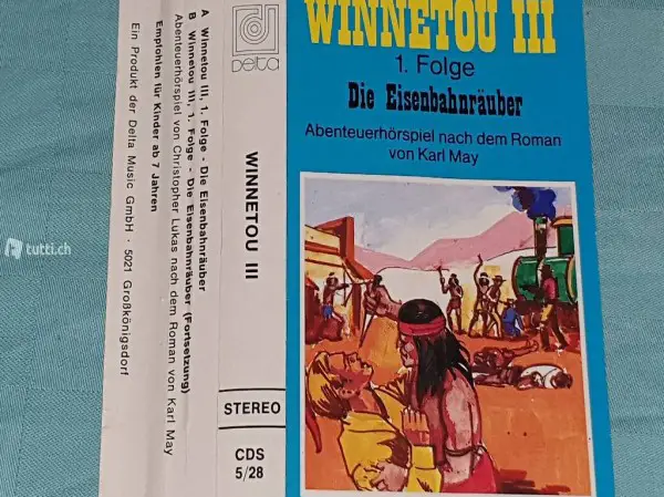  WINNETOU III 1. Folge Die Eisenbahnräuber Hörspiel Kassette